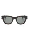 Saint Laurent Sl 592 Square-frame Sunglasses In Brown