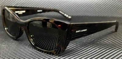 Pre-owned Saint Laurent Sl 593 002 Brown Women's 52 Mm Medium Sunglasses In Gray