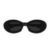 Saint Laurent Black-black-black Recycled Acetate Sunglasses In Black