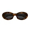 Saint Laurent Sl 594 Linea Sl Logo 009 Havana Grey Sunglasses In Multi