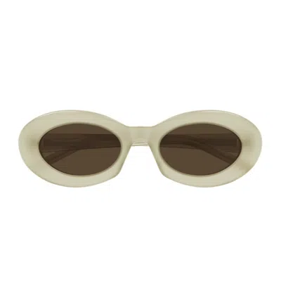 Saint Laurent Sl 594 Linea Sl Logo Sunglasses In Sand