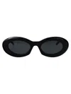 Saint Laurent Black-black-black Recycled Acetate Sunglasses In Black