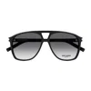 Saint Laurent Sl 596 Dune Linea Corner Angle 006 Black Grey Sunglasses In Gray