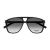 Saint Laurent Sl 596 Dune Linea Corner Angle 006 Black Grey Sunglasses In Black