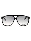 Saint Laurent Sl 596 Dune 006 Navigator Sunglasses In Black