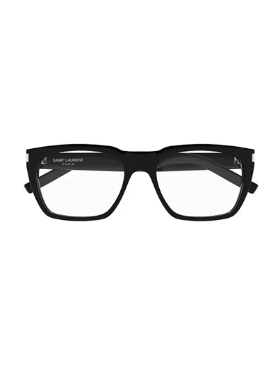 Saint Laurent Sl 598 Opt Eyewear In 001 Black Black Transpare