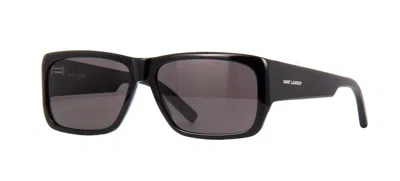 Pre-owned Saint Laurent Sl 599 Black/grey (001) Sunglasses In Gray