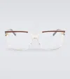 Saint Laurent Sl 599 Square Glasses In Brown