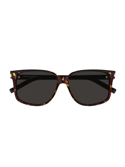 Saint Laurent Sl 599 Square-frame Acetate Sunglasses In Orange