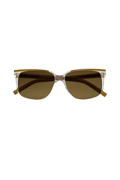 Saint Laurent Sl 599 Sunglasses With Engraved Temples In Black