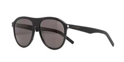 Pre-owned Saint Laurent Sl 601 Black/grey (001) Sunglasses In Gray