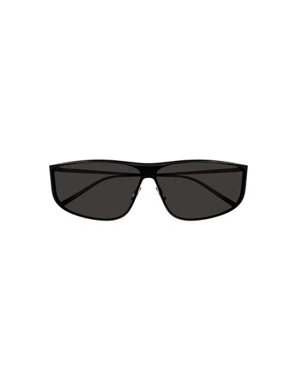 Saint Laurent Sl 605 Luna Sunglasses In Black Black Black