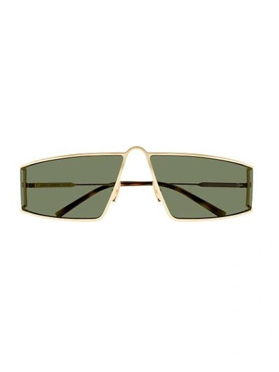 Saint Laurent Sl 606 Sunglasses In Gold Gold Green
