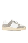 Saint Laurent Sl/61 Leather And Suede Sneakers In Blanc Optique