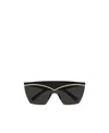 Saint Laurent Sl 614 Mask Shield-frame Sunglasses In Black