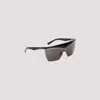 Saint Laurent Sl 614 Mask Sunglasses With Metal Accents In Black