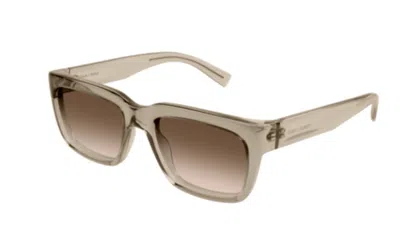 Pre-owned Saint Laurent Sl 615 005 Yellow/brown Square Gradient Men's Sunglasses