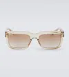 Saint Laurent Sl 615 Rectangular Sunglasses In Yellow