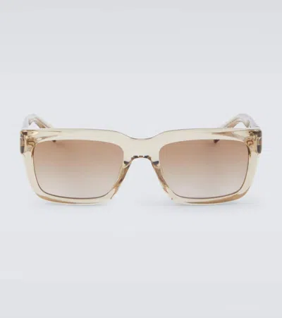 Saint Laurent Sl 615 Rectangular Sunglasses In Yellow