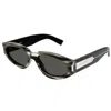Saint Laurent Sl 618004 Havana Crystal Grey In Black