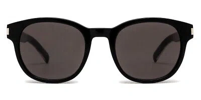 Pre-owned Saint Laurent Sl 620 Sunglasses Unisex Black/crystal 52mm 100% Authentic