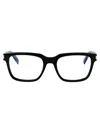 Saint Laurent Black-crystal-transparent Acetate Glasses In 001 Black Crystal Transparent