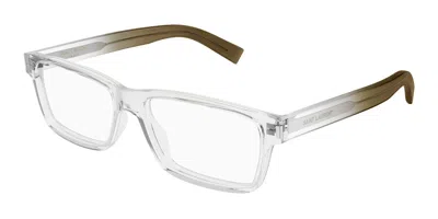 Saint Laurent Sl 622 014 Occhiali Da Vista Chiari Per Uomo (solo Montatura) In Metallic