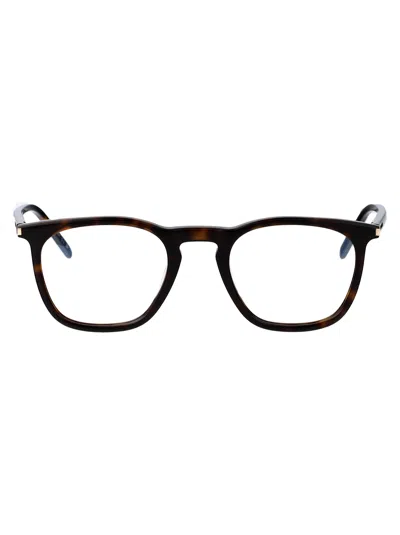 Saint Laurent Sl 623 Opt Glasses In 002 Havana Havana Transparent