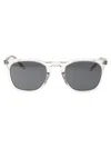 Saint Laurent Beige Beige Silver Acetate Sunglasses In White
