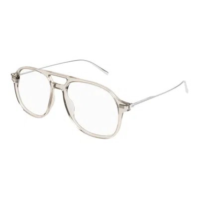 Saint Laurent Sl 626003 Beige Silver Transpar In Gray