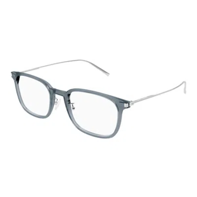 Saint Laurent Sl 632/j003 Grey Silver Transpare In Blue