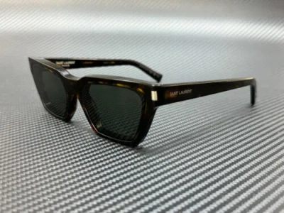 Pre-owned Saint Laurent Sl 633 Calista 002 Havana Brown Medium 57 Mm Sunglasses In Gray