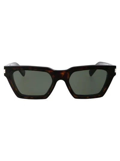 Saint Laurent Sl 633 Calista Sunglasses In 002 Havana Havana Grey
