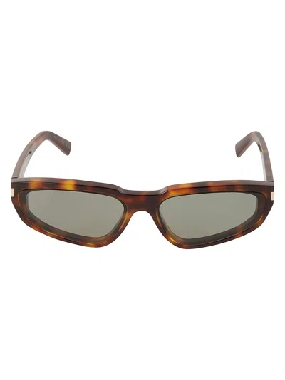 Saint Laurent Sl 634 Nova Sunglasses In Green
