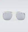 Saint Laurent Sl 636 Square Sunglasses In Silver