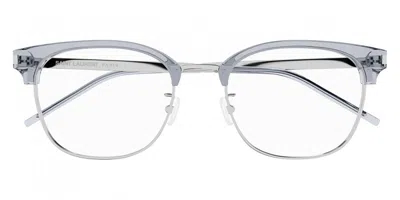 Saint Laurent Sl 649/f Asian Fit 003 Men's Glasses Grey Size 54 - Free Lenses - Blue Light Block Available In Gray