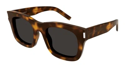 Pre-owned Saint Laurent Sl 650 Monceau Havana/grey (003) Sunglasses In Gray