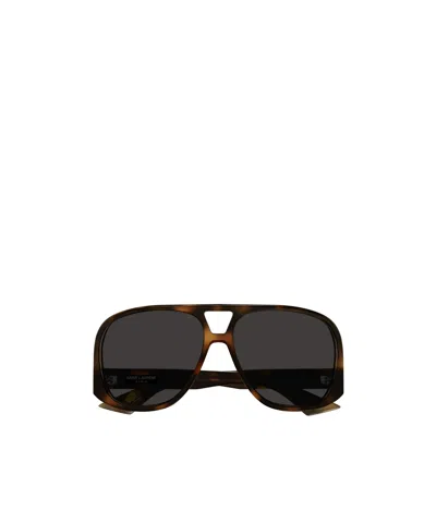 Saint Laurent Sl 652 Pilot-frame Sunglasses In Black