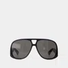 SAINT LAURENT SL 652 SOLACE SUNGLASSES - SAINT LAURENT - ACETATE - BLACK