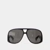 Saint Laurent Acetate Sl 652 Sunglasses In Black