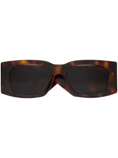 Saint Laurent Sonnenbrille Mit Logo In Brown
