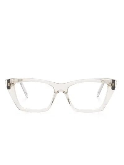 Saint Laurent Sl 657 Cat-eye Glasses In Neutrals