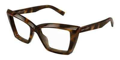 Saint Laurent Sl 657 Opt Women's Glasses, Tortoiseshell, Size 54 In Brown