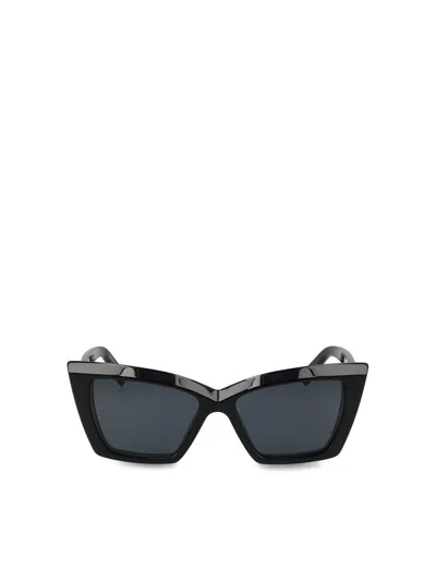 Saint Laurent Sl 657 Square Cat-eye Sunglasses In Black