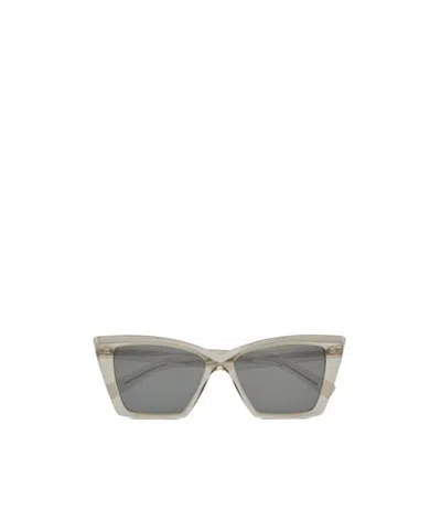 Saint Laurent Sl 657 Square Cat-eye Sunglasses In Gray