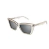 Saint Laurent Sl 657003 Beige Beige Silver In 003 Beige Beige Silver