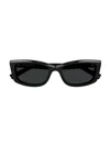 Saint Laurent Logo Acetate Cat-eye Sunglasses In Black
