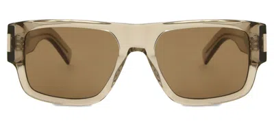 Saint Laurent Sl 659 004 Men's Sunglasses Brown Size 55