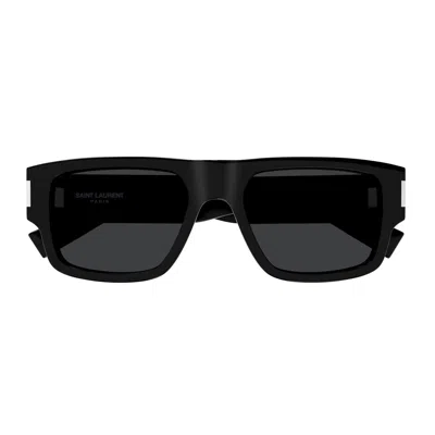 Saint Laurent Sl 659 Linea New Wave 001 Black Sunglasses In Brown