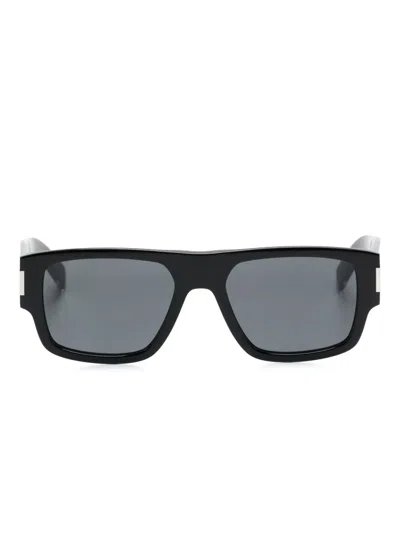 Saint Laurent Black Sl 659 Sunglasses In Black-crystal-black
